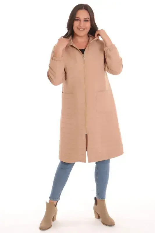 Katta katlama kvadrat naqshli bej qop - 3