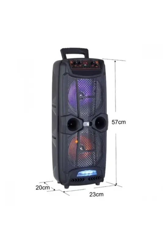 Katta kattı Karaoke karnayı mikrofonli Bluetooth karnaylar Extra Bass-Tweeter Subwoofer Ovoz bomba - 5