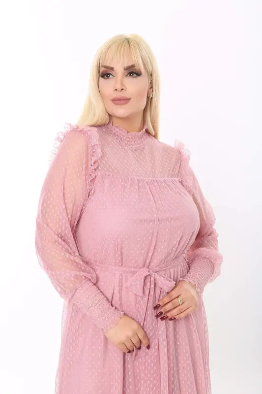 Katta-kengay Punatiye Tüldan Kechki Libos Pudra 8086 - 2