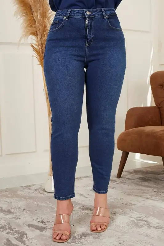 Katta o'lchamli mom jinsi ko'k shim - 1