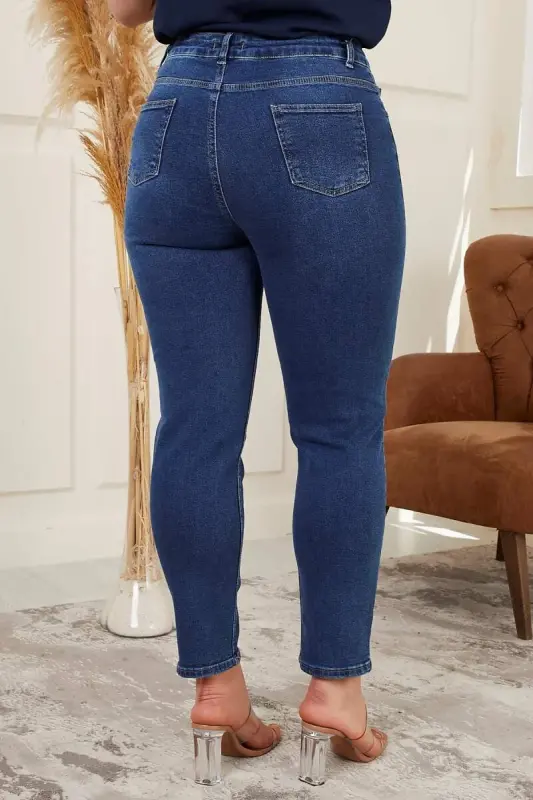 Katta o'lchamli mom jinsi ko'k shim - 4