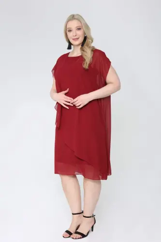 Katta o'lchamli shifon bayramona libos KL89001 - 6