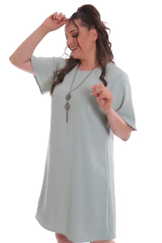 Katta Razmer Qisqa Yengli Minta Libos - 3