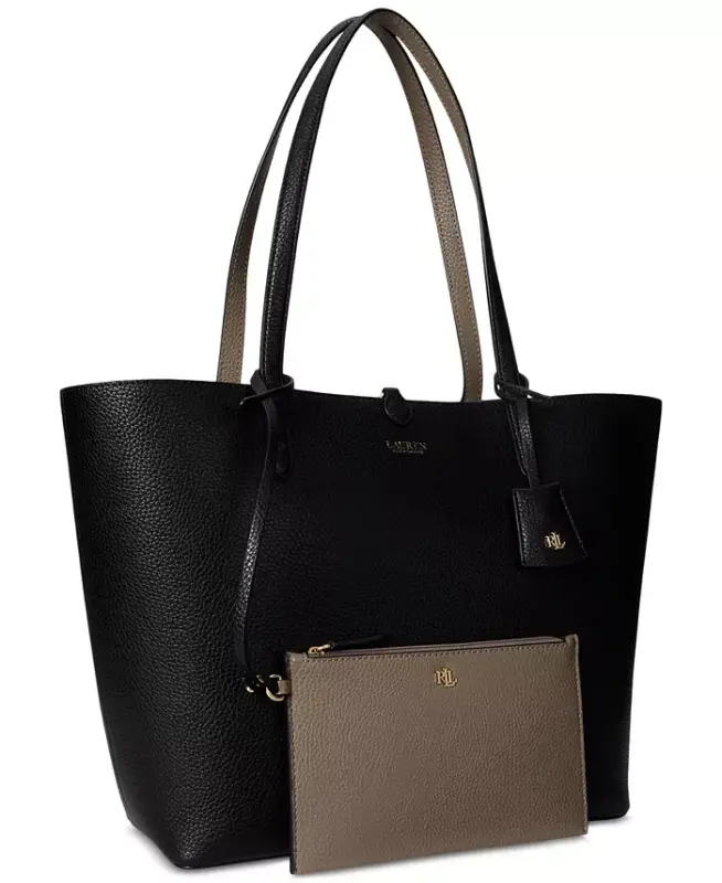 Katta reversible tote bag - Qora/bej/Oltin - LAUREN RALPH LAUREN