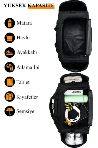 Katta uzun kamarali keng hajmdagi sayohat Gym Fitness sport sumkasi qo'l yuvish xonasi hajmi - AV A DOS (1)