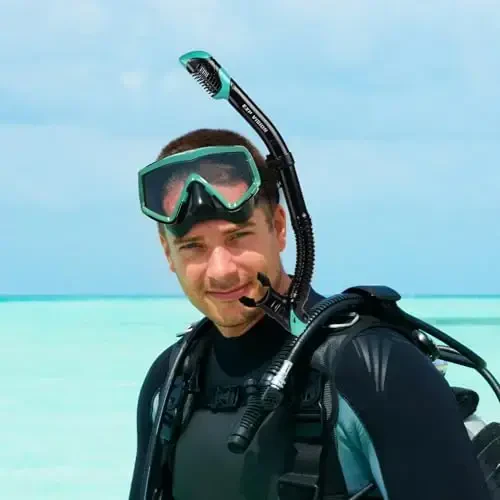 Kattalar Panoramali 3 Akvalang Maskasi, закаленное steko Snorkel Maskasi Anti-tuman Suv Maskasi Burun qopqog'i bilan Suv Ko'zoynaklari Snorkeling, Fridyayving, Suzish uchun Snorkeling Uskunalari - 7