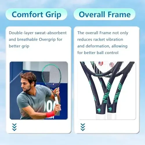 Kattalar uchun 2 o'yinchi tennis raketkasi. Yangi boshlanuvchilar va professional o'yinchilar uchun ideal, 27