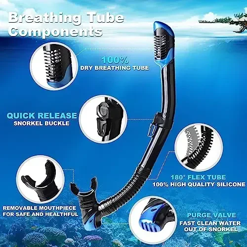 Kattalar uchun Pano 3 Akvalang maskasi, Temperlangan shisha Snorkel maskasi Tumanlanishga qarshi suzish maskasi Burun qopqog'i bilan sizib chiqmaydigan suzish ko'zoynaklari Snorkelli uskunalar Snorkelli suzish, Fridayving, Suzish uchun - 6