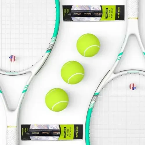 Kattalar uchun professional tennis raketkasi, 2 o'yinchi 27 dyuymli tezlikdagi tennis raketkasi, 3 ta tennis to'pi, 2 ta vibratsiyani susaytirgich, 2 ta tutqich, tennis sumkasi bilan boshlovchi va professional uchun maqbul. - 1