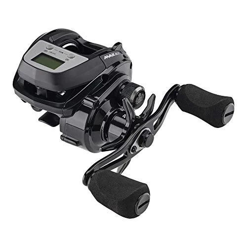 Катушка для спиннинга Abu Garcia Max Digital Line Counter Low Profile Baitcast, размер LP (1498727), карбоновый звездчатый тормоз, максимальный вес 20 фунтов | 9,0 кг, прочная, легкая и прочная, черная - Abu Garcia