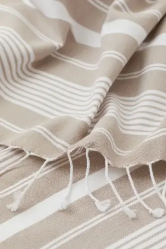 Katya Peshtemal 100% Cotton Bath Towel Beige-Beige - MULBERRY (1)