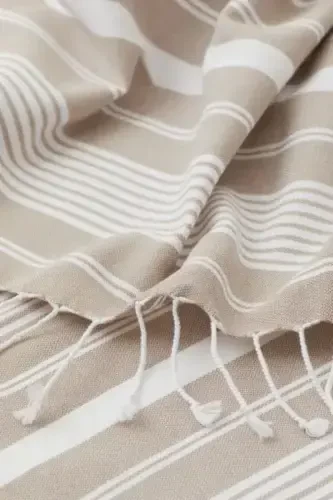 Katya Peshtemal 100% Cotton Bath Towel Beige-Beige - MULBERRY (1)