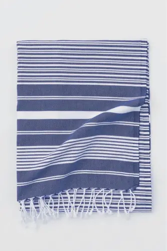 Katya Pestemal 100% Cotton Bath Towel-Navy Blue1 