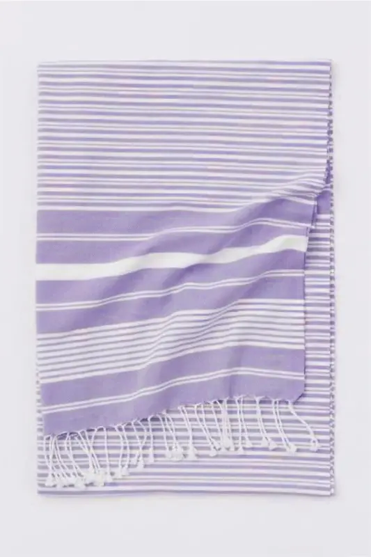 Katya Peştemal %100 Pamuk Banyo Havlusu Mor-Mulberry - 1