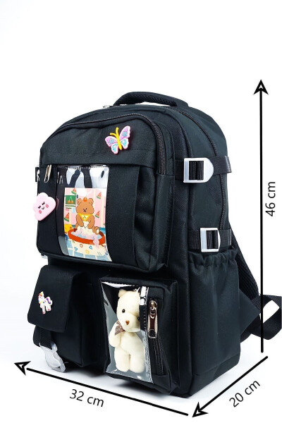 Kawaii Bag Club Korean Style Full Accessory Orthopedic Daily New School Backpack - 9