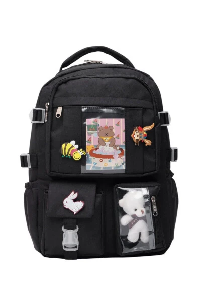 Kawaii Bag Club Korean Style Full Accessory Orthopedic Daily New School Backpack - QUOVO