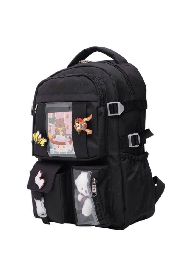 Kawaii Bag Club Корейский стиль Полный комплект аксессуаров Ортопедический повседневный новый школьный рюкзак - 2