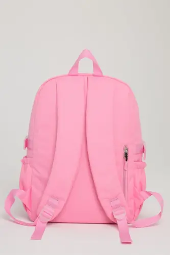 Kawaii Kore Tarzı Okul Çantası Aksesuarlı Kız Çocuk ve Erkek Çocuk Sırt Çantası AÇIK PEMBE - Açık Pembe - 4