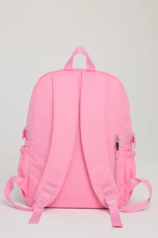 Kawaii Kore Tarzı Okul Çantası Aksesuarlı Kız Çocuk ve Erkek Çocuk Sırt Çantası AÇIK PEMBE - Açık Pembe - 4