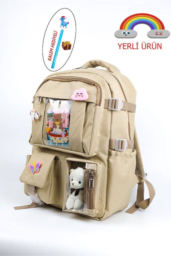 Kawaii Korean Style Full Accessory Orthopedic Domestic Daily School Backpack - 1