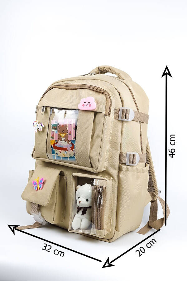 Kawaii Korean Style Full Accessory Orthopedic Domestic Daily School Backpack - 10