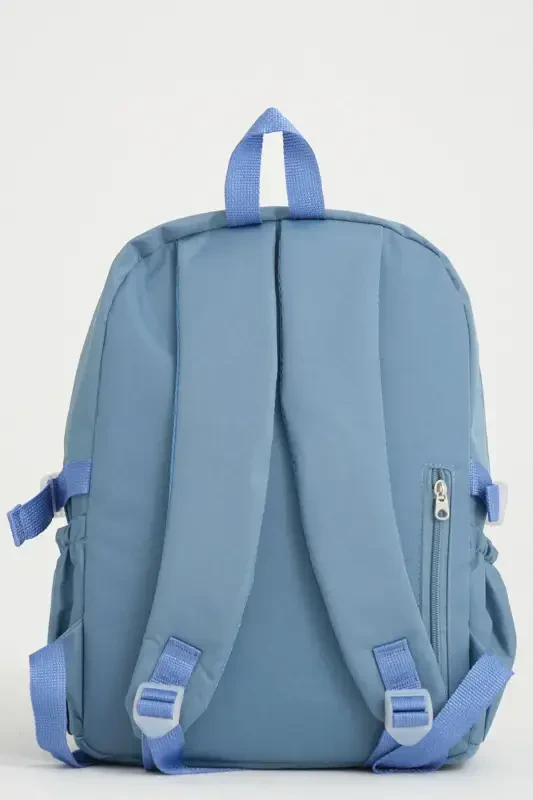 Kawaii Korean Style School Bag with Accessories for Girls and Boys Backpack Indigo-Indigo - 2