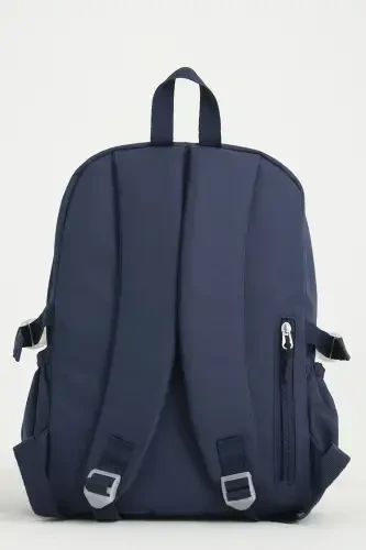 Kawaii Korean Style School Bag with Accessories for Girls and Boys Backpack-Navy Blue - 3