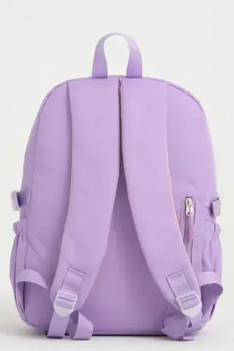 Kawaii Korean Style School Bag with Accessories for Girls and Boys Backpack Purple-Purple - ROXBROS (1)