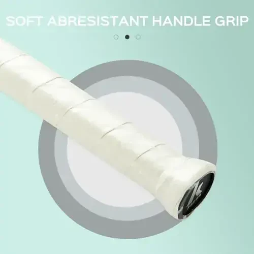 Kawasaki Badminton Rackets, Professional Graphite Shaft Badminton Set of 2 for Backyard, with 2 Lightweight Carbon Badminton Racquets/3 Badminton Shuttlecocks/2 Racquet Overgrips/1 Carry Bag - 5