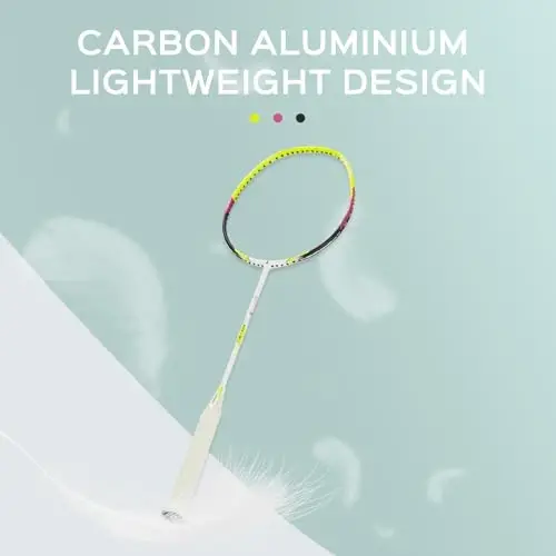 Kawasaki Бадминтонные Ракетки, Профессиональный Графитовый Вал Набор для Бадминтона из 2 для Двора, с 2 Легкими Углеродными Бадминтонными Ракетками/3 Бадминтонными Воланами/2 Намотками для Ракеток/1 Сумкой для Переноски - 3