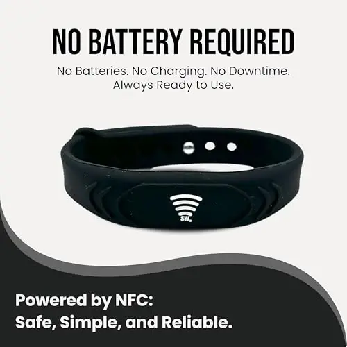 Sharewear Smart Bands for Kids if Lost, Child Safety ID Wristband, NFC Bracelet for Children, Smart Medical ID Band, Lost ID Bracelet, Disney Essentials for Kids, QR Identification, Waterproof (Black) - 4