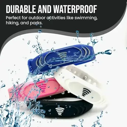 Sharewear Smart Bands for Kids if Lost, Child Safety ID Wristband, NFC Bracelet for Children, Smart Medical ID Band, Lost ID Bracelet, Disney Essentials for Kids, QR Identification, Waterproof (Black) - 5