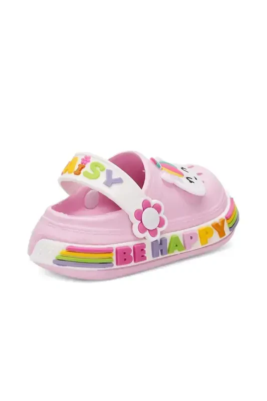 Kaydırmaz Taban Yazlık Çocuk Sandalet/terlik - Deniz Havuz Sandaleti - Calx8010-PINK - 2