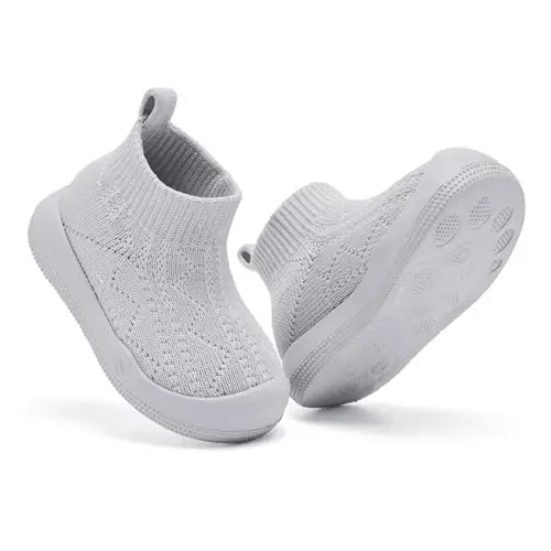 Fahrerliebe Baby Non Slip Socks Shoes Boys Girls Soft Slip On Sneakers Protection Toe Infant Slippers Lightweight Breathable First Walking Shoes - FAHRERLIEBE (1)