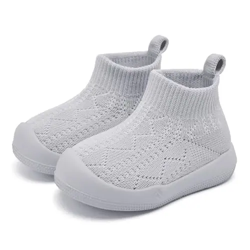 Fahrerliebe Baby Non Slip Socks Shoes Boys Girls Soft Slip On Sneakers Protection Toe Infant Slippers Lightweight Breathable First Walking Shoes - 1