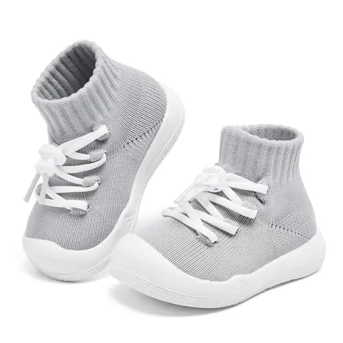 Fahrerliebe Baby Non Slip Socks Shoes Boys Girls Soft Slip On Sneakers Protection Toe Infant Slippers Lightweight Breathable First Walking Shoes - 1