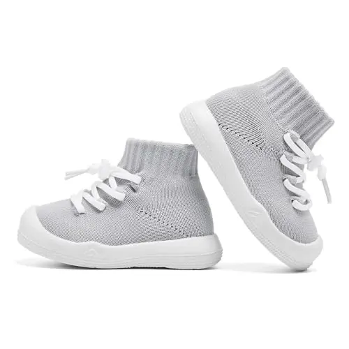 Fahrerliebe Baby Non Slip Socks Shoes Boys Girls Soft Slip On Sneakers Protection Toe Infant Slippers Lightweight Breathable First Walking Shoes - FAHRERLIEBE (1)