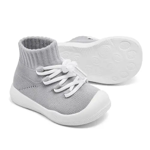Fahrerliebe Baby Non Slip Socks Shoes Boys Girls Soft Slip On Sneakers Protection Toe Infant Slippers Lightweight Breathable First Walking Shoes - 4