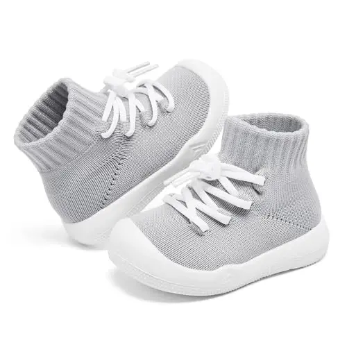 Fahrerliebe Baby Non Slip Socks Shoes Boys Girls Soft Slip On Sneakers Protection Toe Infant Slippers Lightweight Breathable First Walking Shoes - 7