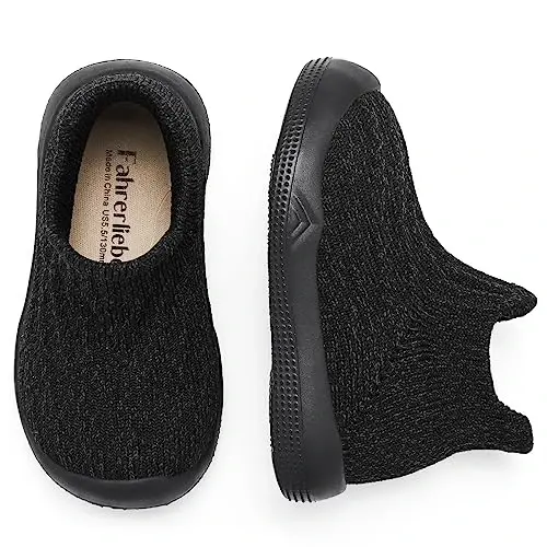 Fahrerliebe Baby Non Slip Socks Shoes Boys Girls Soft Slip On Sneakers Protection Toe Infant Slippers Lightweight Breathable First Walking Shoes - 2