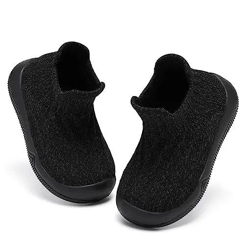 Fahrerliebe Baby Non Slip Socks Shoes Boys Girls Soft Slip On Sneakers Protection Toe Infant Slippers Lightweight Breathable First Walking Shoes - 6