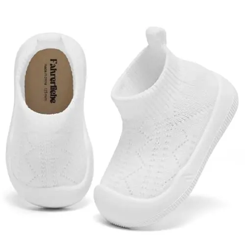 Fahrerliebe Baby Non Slip Socks Shoes Boys Girls Soft Slip On Sneakers Protection Toe Infant Slippers Lightweight Breathable First Walking Shoes - 2