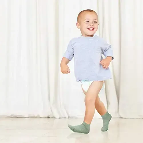 SkiBeaut Toddlers Kids Non Slip Socks Grips Sticky Slippery Crew Socks for 1-7 Years Old 12 Pairs Children Boys Girls Socks - SKIBEAUT (1)