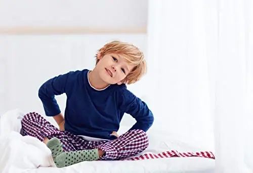 SkiBeaut Toddlers Kids Non Slip Socks Grips Sticky Slippery Crew Socks for 1-7 Years Old 12 Pairs Children Boys Girls Socks - 3