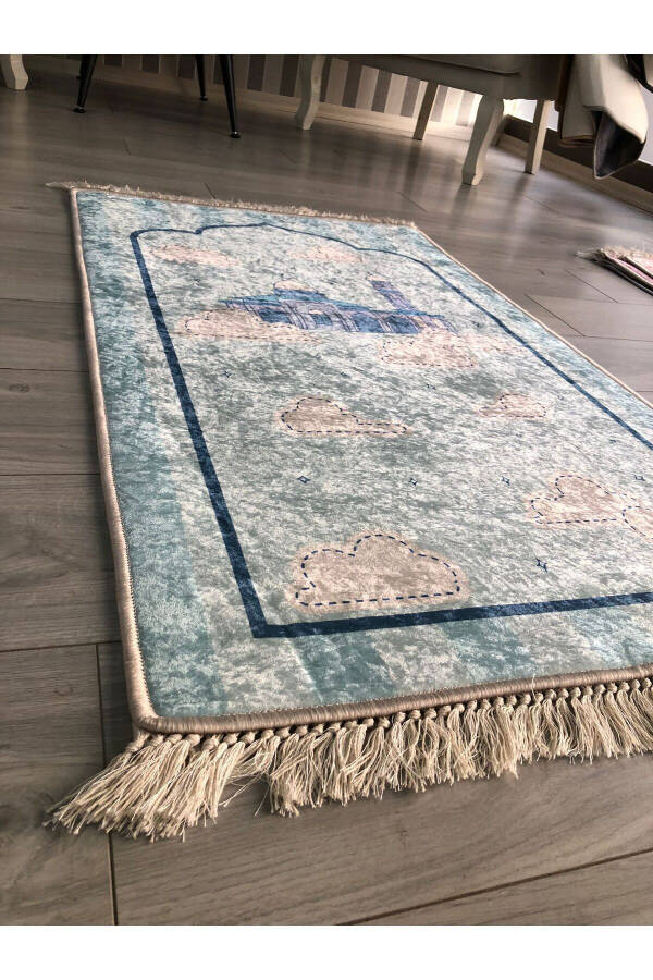 Kaymaz Taban Makinede Yıkanabilir Dijital Baskılı Seccade 70x120cm - 3