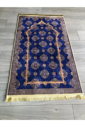 Kaymaz Taban Makinede Yıkanabilir Dijital Baskılı Seccade 70x120cm - Koyu Laci - YTR HOME (1)
