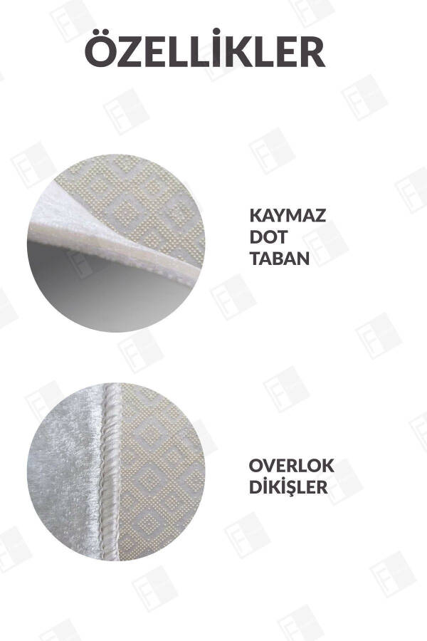 Kaymaz Taban, Yıkanabilir Lavabo Önü Paspası, Banyo Paspası, Duşakabin Önü Paspası (6) - 12