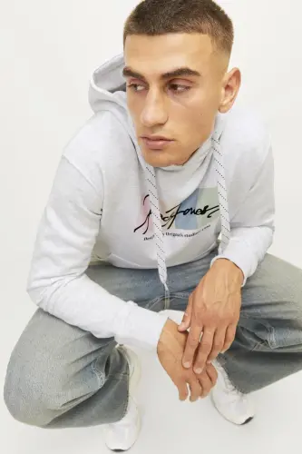 Sweatshirt - Beyaz-Bright White - 7