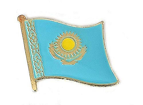 Kazakhstan National Flag International Travel Small Pins Enamel Made Metal Souvenir for Hat Clothes Backpack - 1