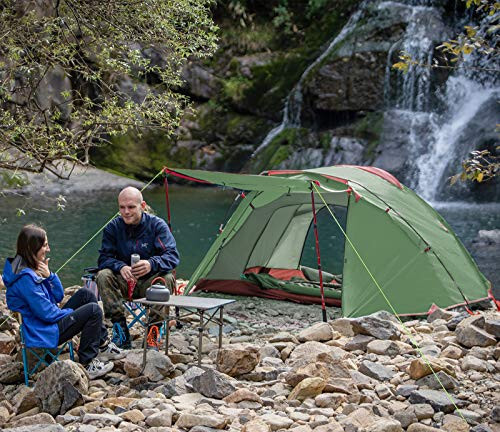 KAZOO 2／4 Person Camping Tent Outdoor Waterproof Family Large Tents 2/4 People Easy Setup Tent with Porch Double Layer | Outdoor - KAZOO (1)